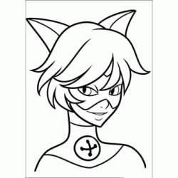 Dibujo para colorear Cat Noir - Milagroso