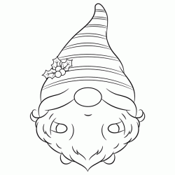 Dibujo para colorear Gnomo de navidad