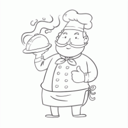 Dibujo para colorear Cocinero