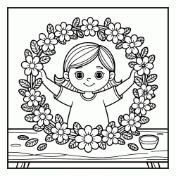 Dibujo para colorear Femenino - Primavera 2