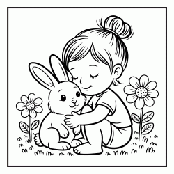 Dibujo para colorear Femenino - Primavera 3