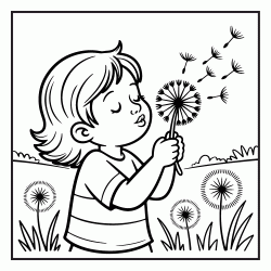 Dibujo para colorear Femenino - Primavera 5