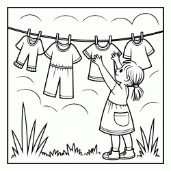 Dibujo para colorear Femenino - Primavera 6