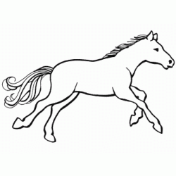 Dibujo para colorear Caballo al galope