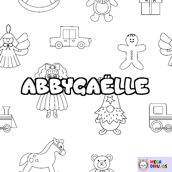 Coloración del nombre ABBYGA&Euml;LLE - decorado juguetes