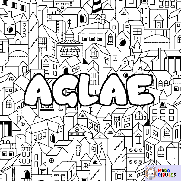 Coloración del nombre AGLAE - decorado ciudad