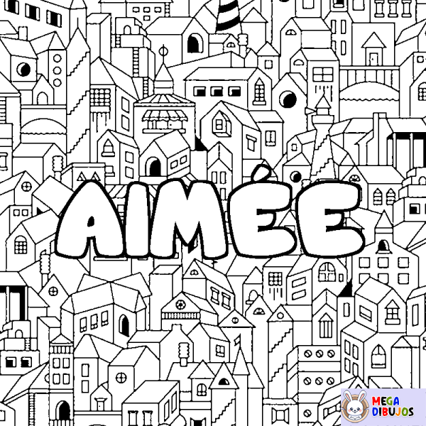 Coloración del nombre AIM&Eacute;E - decorado ciudad