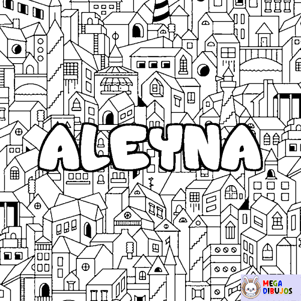 Coloración del nombre ALEYNA - decorado ciudad