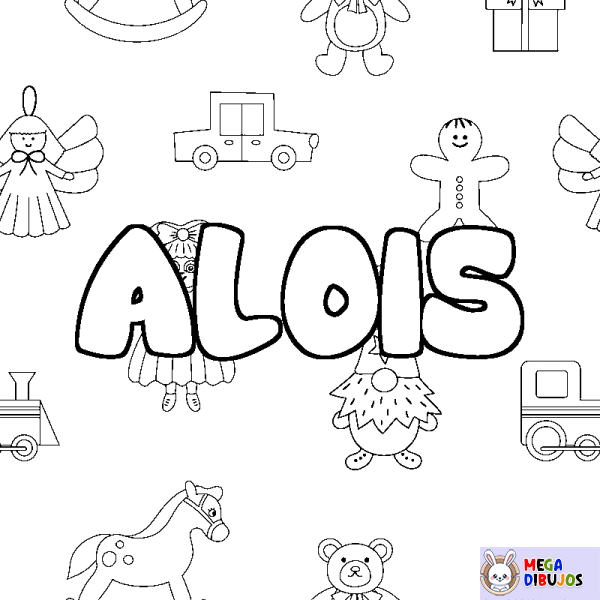 Coloración del nombre ALOIS - decorado juguetes