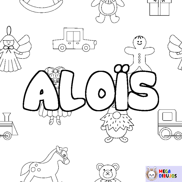 Coloración del nombre ALO&Iuml;S - decorado juguetes