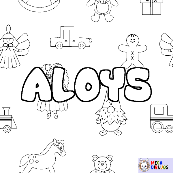 Coloración del nombre ALOYS - decorado juguetes