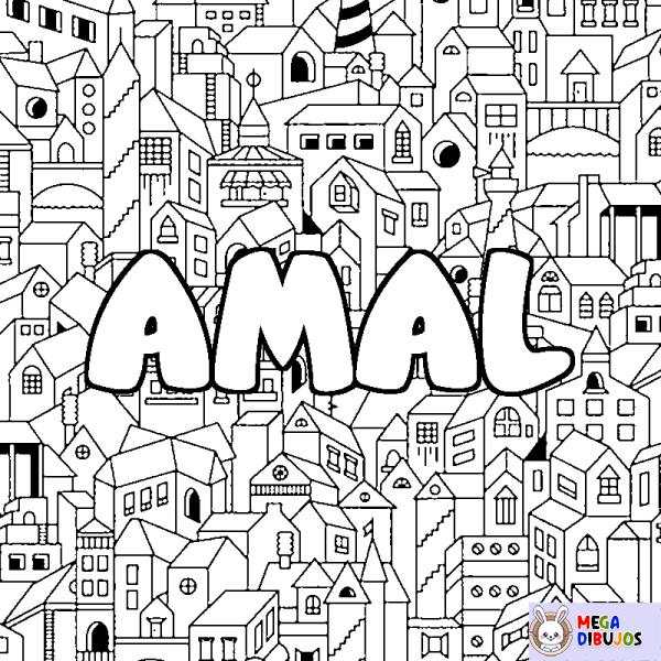 Coloración del nombre AMAL - decorado ciudad