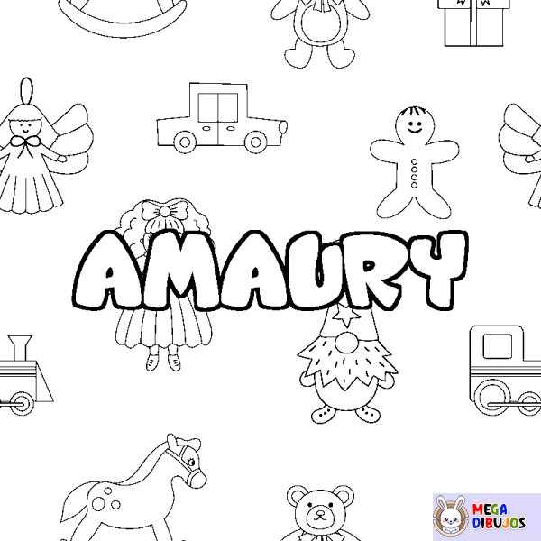 Coloración del nombre AMAURY - decorado juguetes