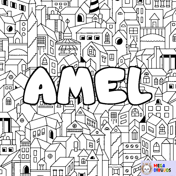 Coloración del nombre AMEL - decorado ciudad