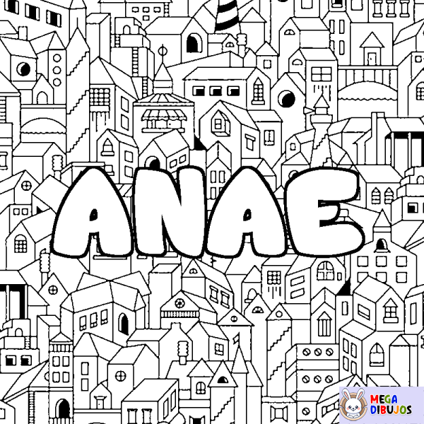 Coloración del nombre ANAE - decorado ciudad