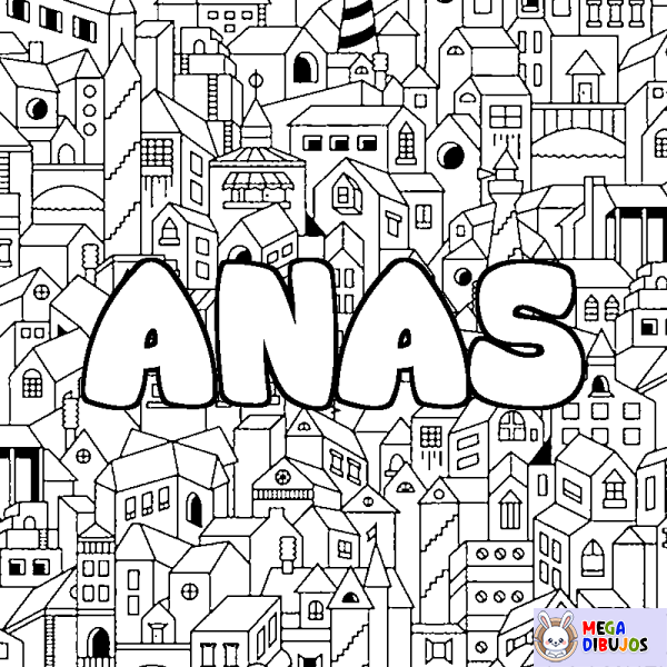 Coloración del nombre ANAS - decorado ciudad