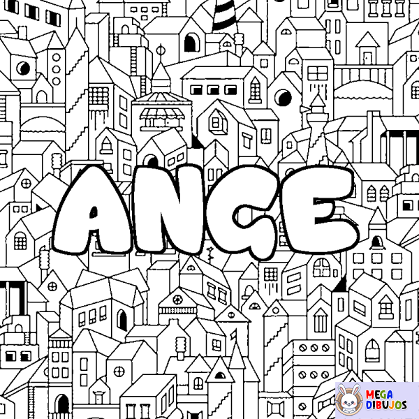 Coloración del nombre ANGE - decorado ciudad