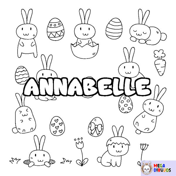 Coloración del nombre ANNABELLE - decorado Pascua