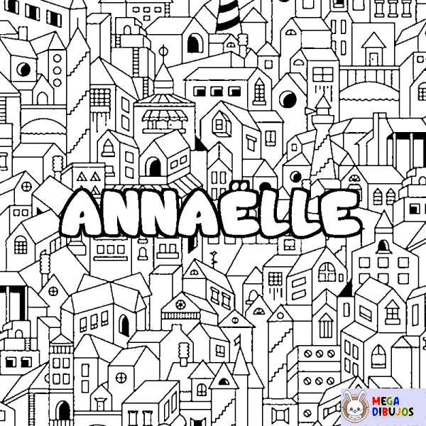 Coloración del nombre ANNA&Euml;LLE - decorado ciudad