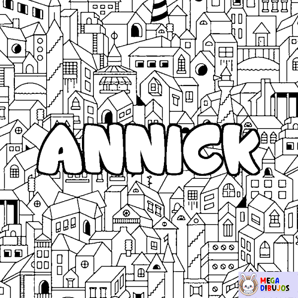 Coloración del nombre ANNICK - decorado ciudad