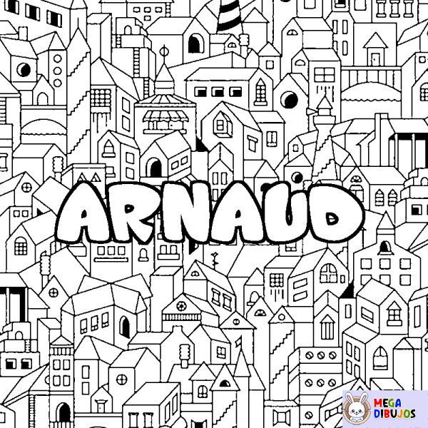 Coloración del nombre ARNAUD - decorado ciudad