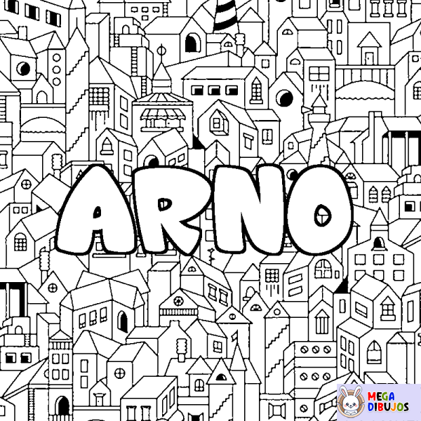 Coloración del nombre ARNO - decorado ciudad