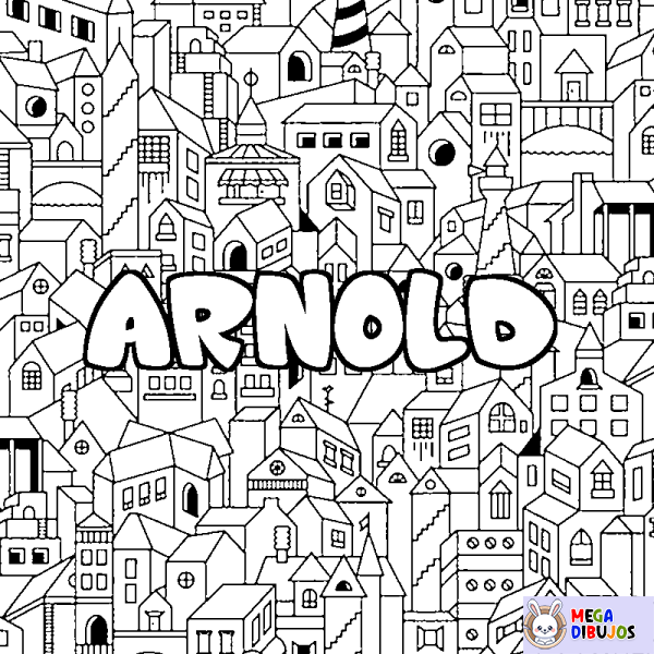 Coloración del nombre ARNOLD - decorado ciudad