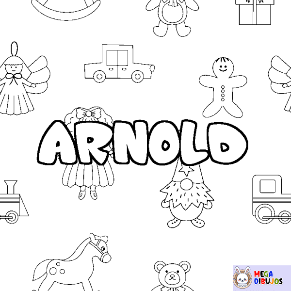 Coloración del nombre ARNOLD - decorado juguetes