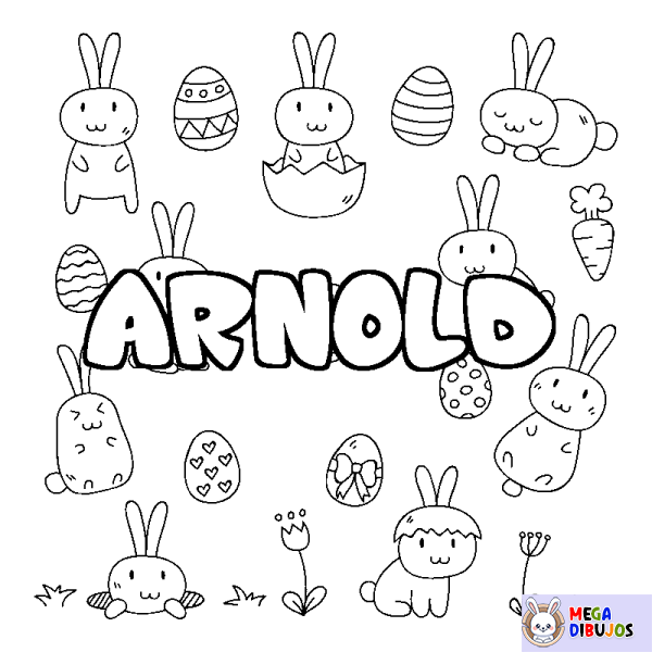 Coloración del nombre ARNOLD - decorado Pascua