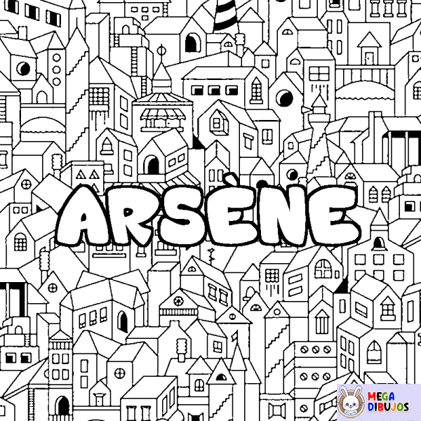 Coloración del nombre ARS&Egrave;NE - decorado ciudad