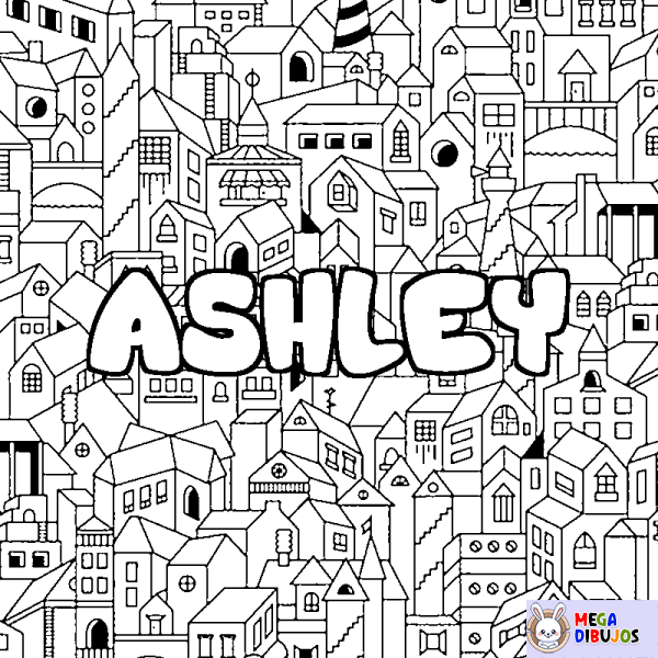 Coloración del nombre ASHLEY - decorado ciudad