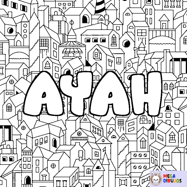 Coloración del nombre AYAH - decorado ciudad