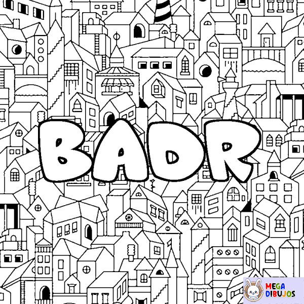 Coloración del nombre BADR - decorado ciudad