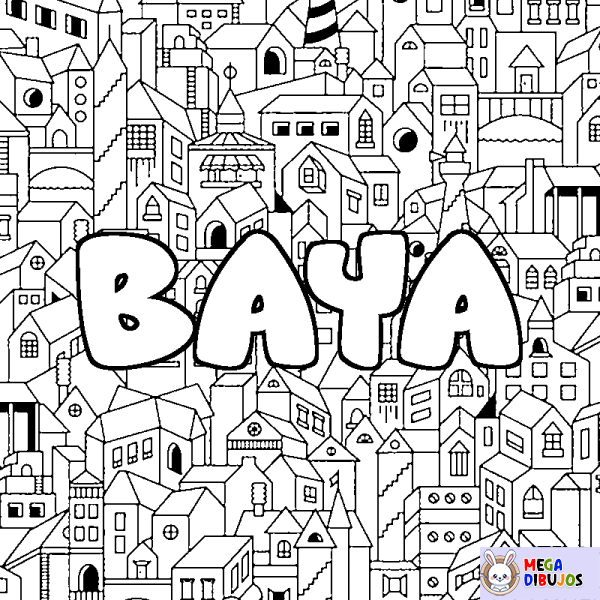 Coloración del nombre BAYA - decorado ciudad