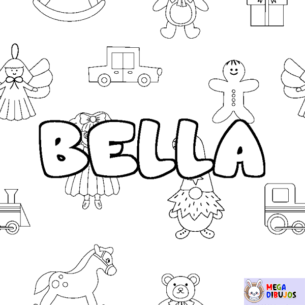 Coloración del nombre BELLA - decorado juguetes