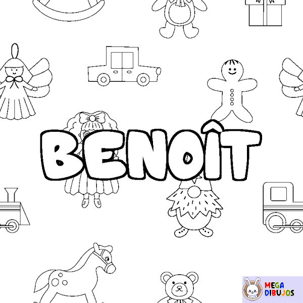 Coloración del nombre BENO&Icirc;T - decorado juguetes