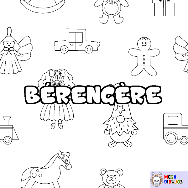 Coloración del nombre B&Eacute;RENG&Egrave;RE - decorado juguetes