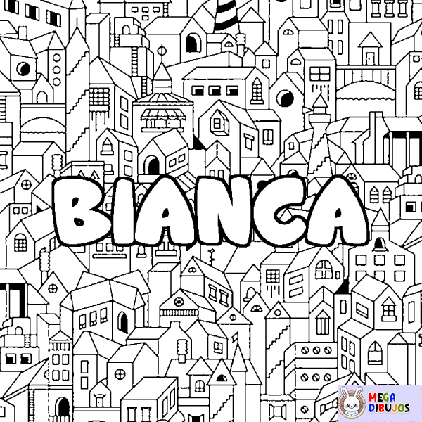 Coloración del nombre BIANCA - decorado ciudad