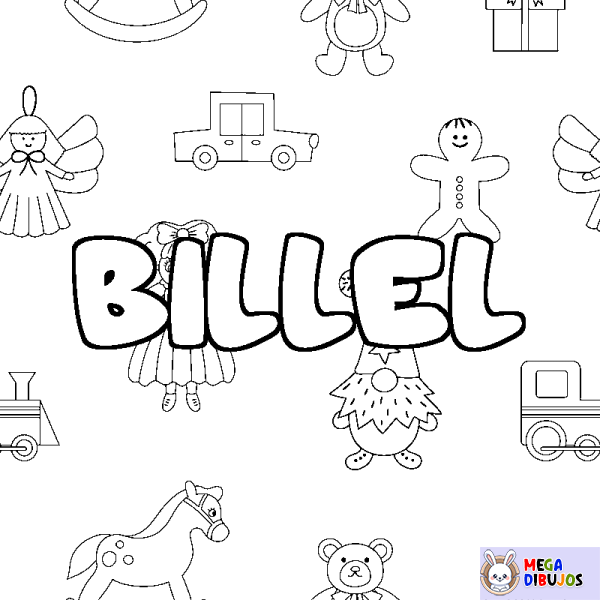 Coloración del nombre BILLEL - decorado juguetes