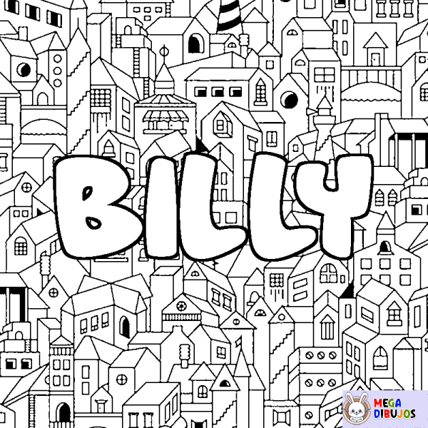 Coloración del nombre BILLY - decorado ciudad