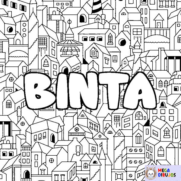 Coloración del nombre BINTA - decorado ciudad