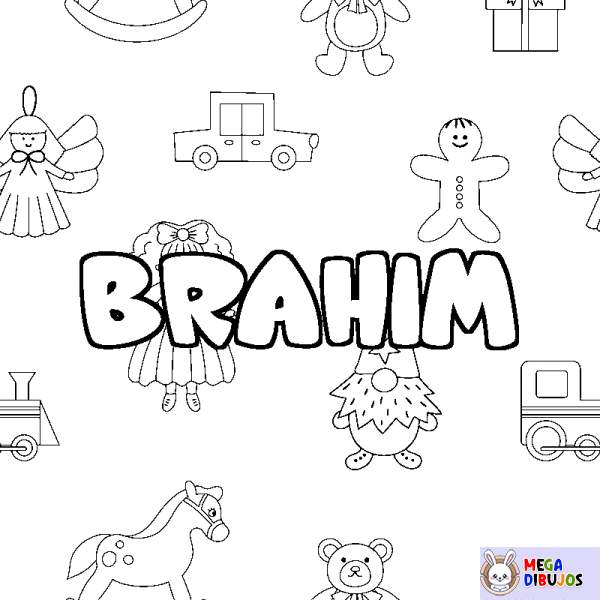 Coloración del nombre BRAHIM - decorado juguetes