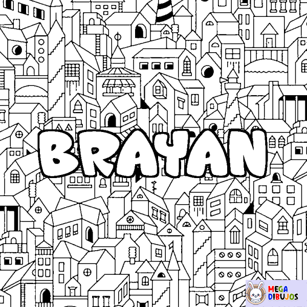 Coloración del nombre BRAYAN - decorado ciudad