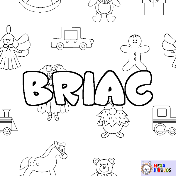 Coloración del nombre BRIAC - decorado juguetes