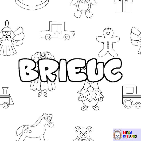 Coloración del nombre BRIEUC - decorado juguetes