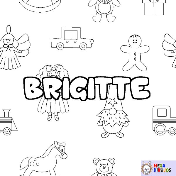 Coloración del nombre BRIGITTE - decorado juguetes