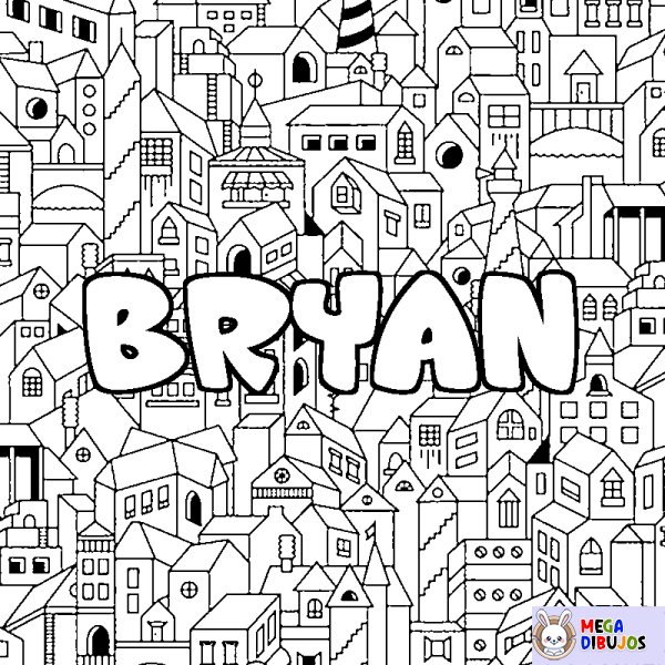 Coloración del nombre BRYAN - decorado ciudad