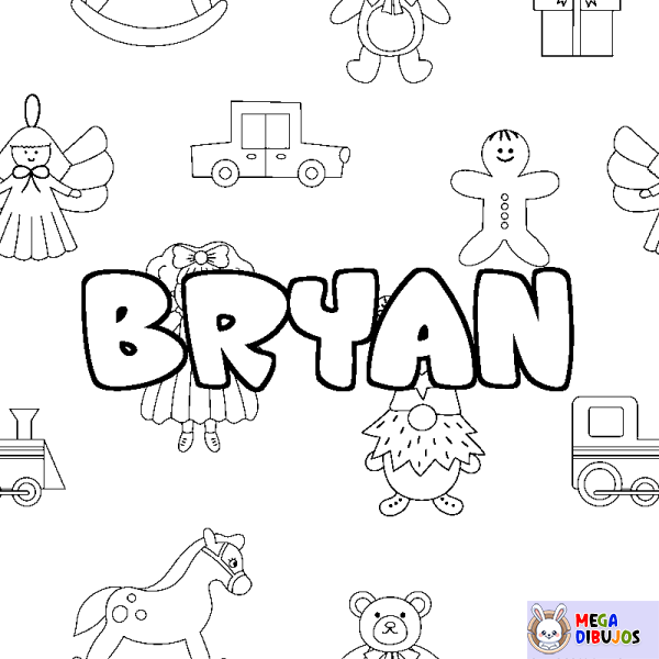 Coloración del nombre BRYAN - decorado juguetes