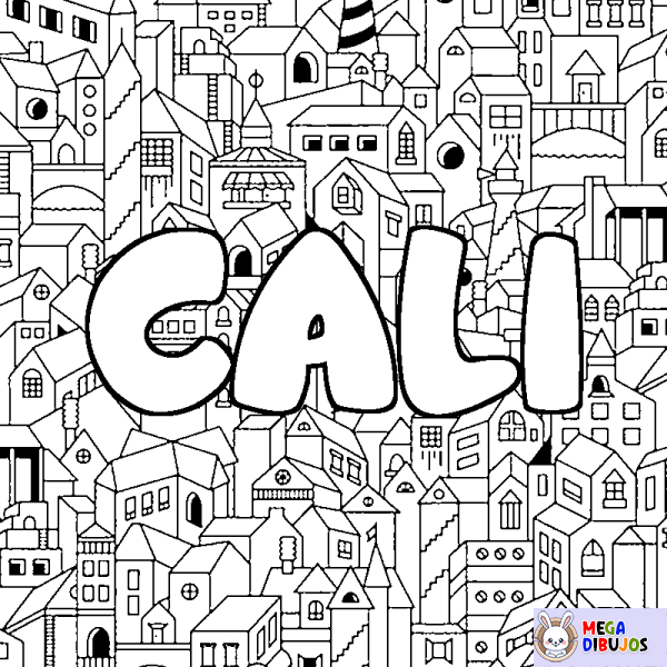 Coloración del nombre CALI - decorado ciudad