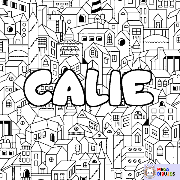 Coloración del nombre CALIE - decorado ciudad